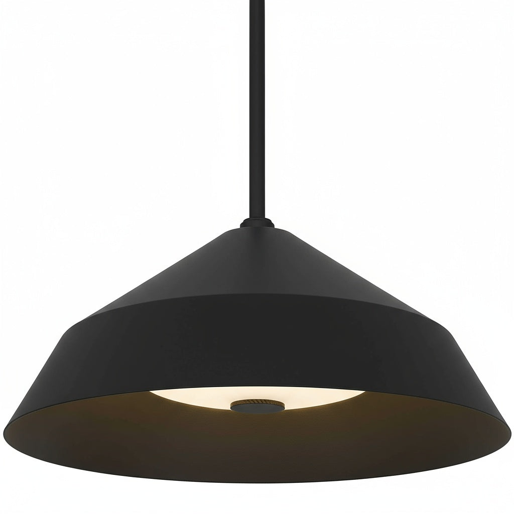 14 inch Diameter Integrated LED Black Pendant