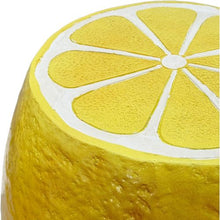 Load image into Gallery viewer, Yellow Lemon Fruit Stool, 14"Oversized Resin Stool, Side Table, Home Decor Plant Stand Garden Indoor Outdoor Decorations, Multi-Purpose Innovative Garden Furniture