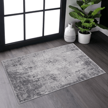 Load image into Gallery viewer, MARFI Collection 2.2X8. Light Grey / Abstract Runner Rug Modern, Contemporary, Non-Shedding &amp; Easy to Clean, Ideal for Living Room, Bedroom, Dining Space, 96*26 inch