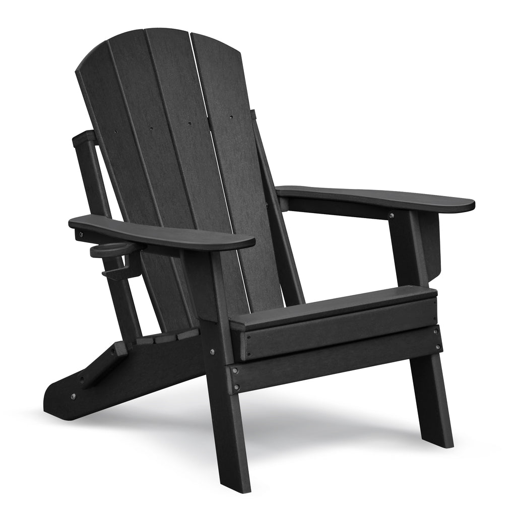 Outdoor Adirondack Chair for Relaxing, HDPE All-weather Fire Pit Chair, Patio Lawn Chair for Outside Deck Garden Backyardf Balcony, Grey