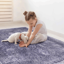 Load image into Gallery viewer, MAVAL Anthracite Washable Rug 2' x 3' Doormat Rug (Anthracite, 2' x 3') Modern, Contemporary, Non-Shedding &amp; Easy to Clean, Ideal for Living Room, Bedroom, Dining Space, 36*24 inch