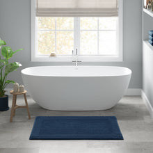 Load image into Gallery viewer, 1 PCS 24x72" 100% Cotton Tufted 3000 GSM Reversible Bath Rug Navy