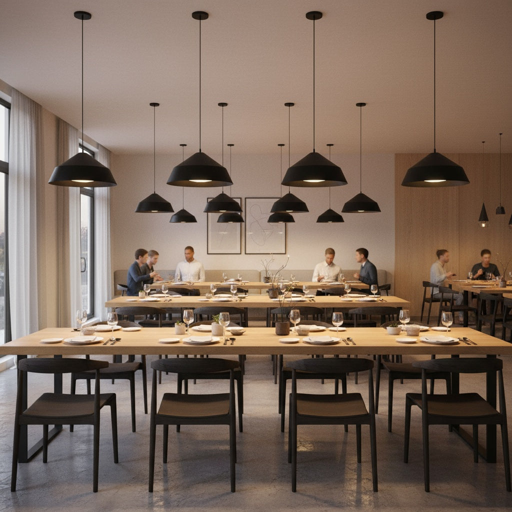 22 inch Diameter Integrated LED Black Pendant