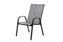 Load image into Gallery viewer, 4 Piece Patio Chairs, Outdoor Camping Chairs with Breathable Textilene Fabric, Set of 4 Garden Chairs with Armrest High Backrest for Garden Patio Pool Beach Yard Space Saving ( Grey)