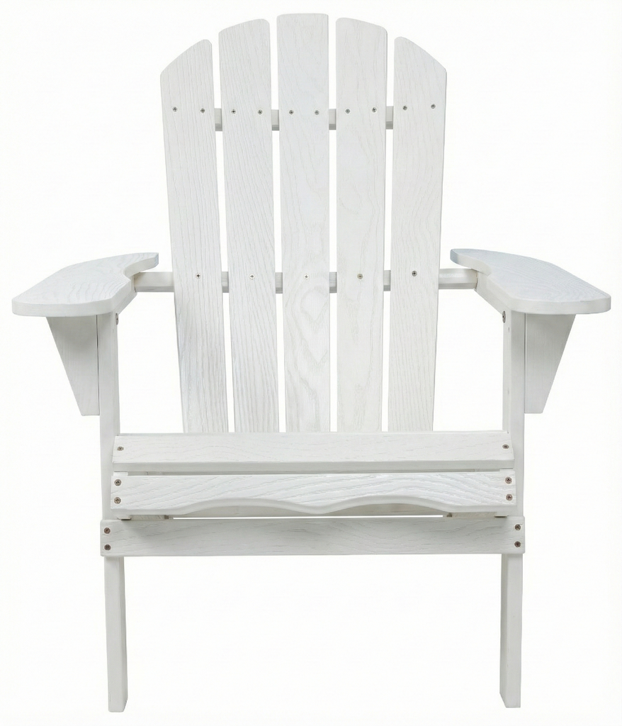 Wood Lounge Patio Chair for Garden Outdoor Wooden Folding Embossed Adirondack Chair Solid Wood Lounge Patio Chair with Wood Grain