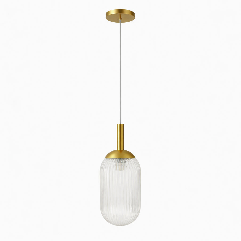 Gemma Pendant Lamp - Gold and Clear  110-120V 1PC
