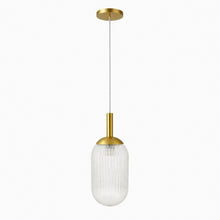 Load image into Gallery viewer, Gemma Pendant Lamp - Gold and Clear  110-120V 1PC