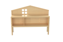 Load image into Gallery viewer, Headboard Storage Cabinet for Full-size Montessori Floor Bed Natural,Freely collocation