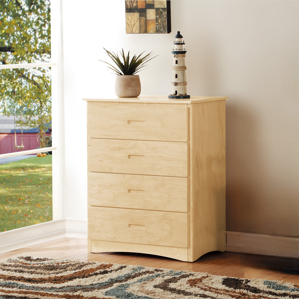 Natural Pine Finish 2pcs Storage Boxes with Caster Wheels Transitional Bedroom Furniture Under-Bed Toy Boxes