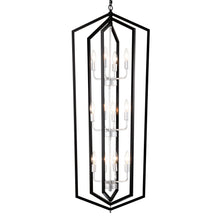 Load image into Gallery viewer, 12-Light Lantern Tired Farmhouse Ceiling Hanging Light Black Chandelier Metal Modern Pendant Light Fixtures for Kitchen Island Dining Room Living Room Foyer Entryway(E12 Bulbs Not Included)
