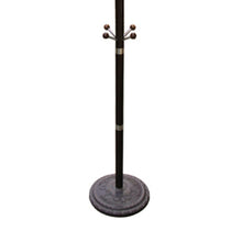 Load image into Gallery viewer, 73" Tall Chrome and Wood Coat Rack, Espresso finish
