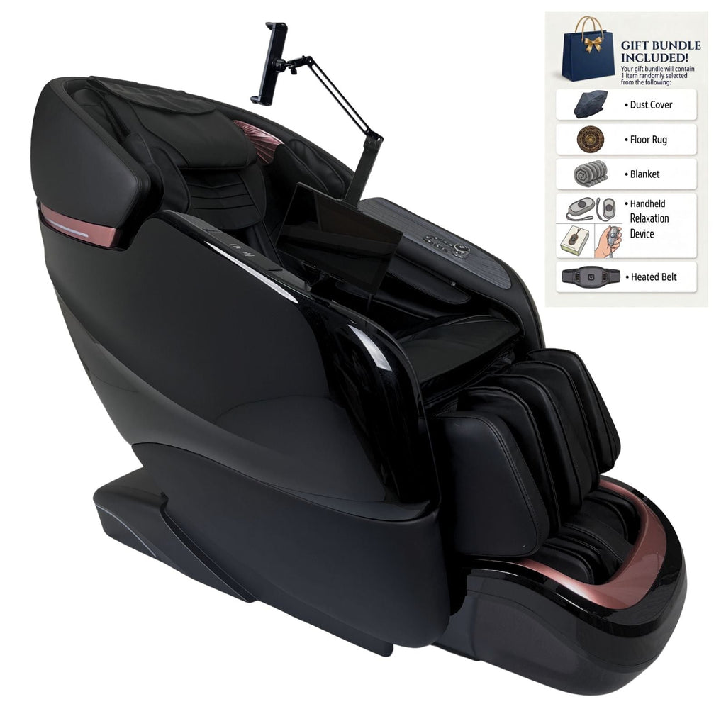 3XRELAX BV-1 Full Body Shiatsu Massage Chair, 4D Rollers, Zero Gravity, Thai Massage, Heat, S&L Track, Voice Control, Bluetooth Joystick, 180 lbs, 64" x 29.5" x 44