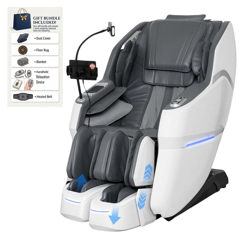 3XRELAX BV-3 Advanced 4D Shiatsu Massage Chair, Zero Gravity, Thai Massage, Heat, S&L Track, 24 Auto Programs, Split Leg Design, 350 lbs Capacity, 220 lbs, 63" x 25" x 45
