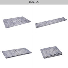 Load image into Gallery viewer, MAVAL Blue Washable Rug 2' x 3' Doormat Rug (Blue+Cream, 2' x 3') Modern, Contemporary, Non-Shedding &amp; Easy to Clean, Ideal for Living Room, Bedroom, Dining Space, 36*24 inch