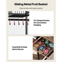 Load image into Gallery viewer, Kitchen Bakers Rack, 35.4 inch Width Bakers Rack, Kitchen Stand with X-Shaped Support Bar, 5 S-Shaped Hooks, Multi-Layer Storage Shelf, Coffee Bar Stand for Dishes &amp; Bowls, Spice Bottles