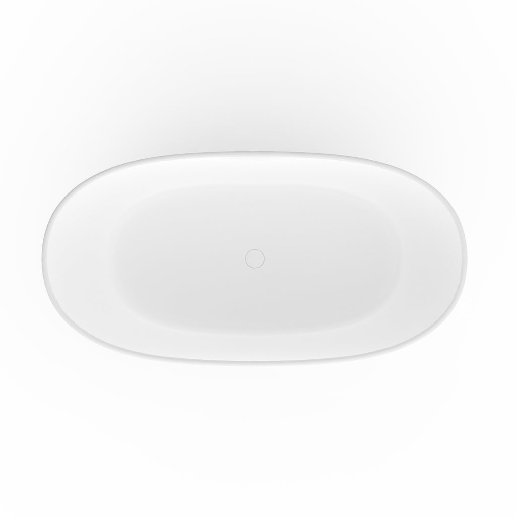 65 inch artificial stone solid surface freestanding bathroom bathtub