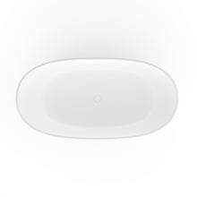 Load image into Gallery viewer, 65 inch artificial stone solid surface freestanding bathroom bathtub
