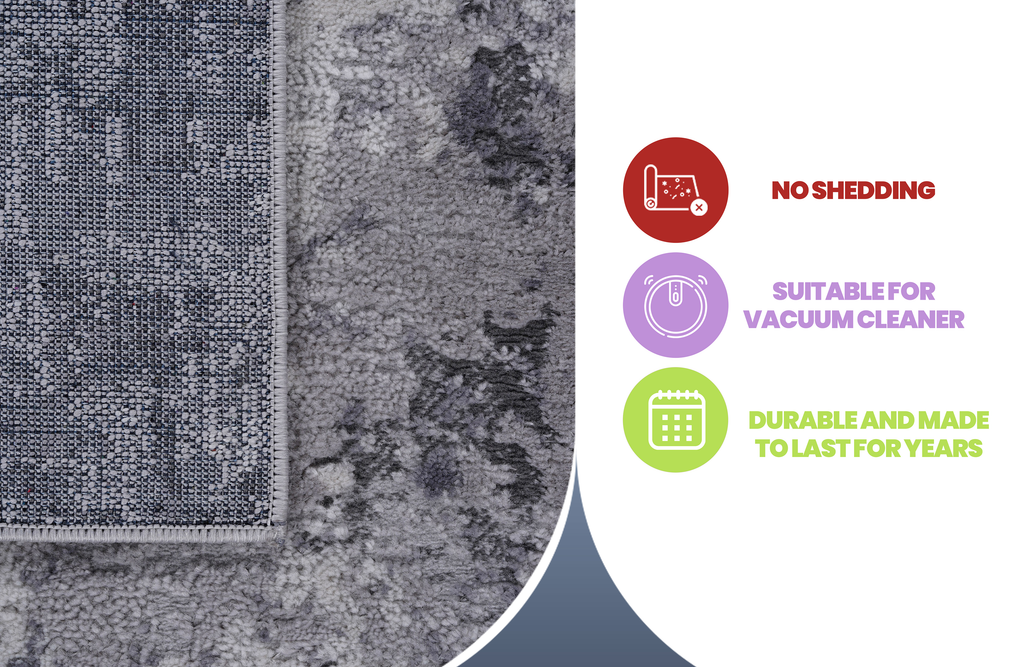 MARFI Collection 2.2X8. Light Grey / Abstract Runner Rug Modern, Contemporary, Non-Shedding & Easy to Clean, Ideal for Living Room, Bedroom, Dining Space, 96*26 inch