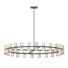 Load image into Gallery viewer, (L005030-D48-P48B/W1340P310779)48 Inches Luxury Chandeliers Crystal Living Room Decorative Lights Simple Modern Dining Room LED Lighting,for Home Decor (Bulbs Included) Black