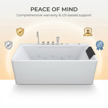 Load image into Gallery viewer, 67-inch single-person luxury whirlpool bathtub, equipped with multiple sets of massage nozzles, featuring a dazzling light therapy atmosphere, and certified with precision craftsmanship accessories