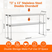 Load image into Gallery viewer, 72 Inch Adjustable Stainless Steel Kitchen Rack