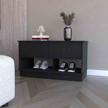 Load image into Gallery viewer, Tulip Storage Bench, Two Drawers, Two Shelves