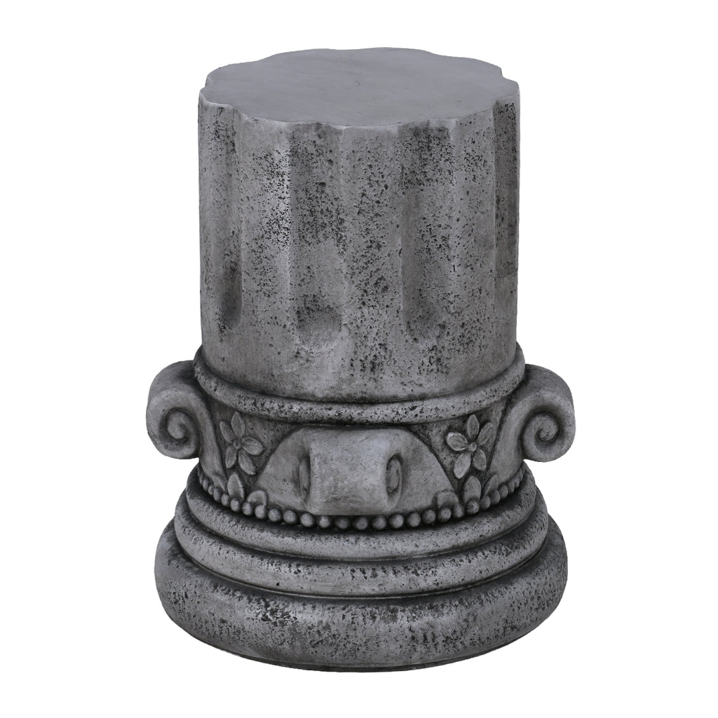 Cement Outdoor End Tables for Patio, GardenAccent Table, Modern Small Round Side Tablefor Outside, Tree Stump Garden Stool DrumTable indoor and Outdoor