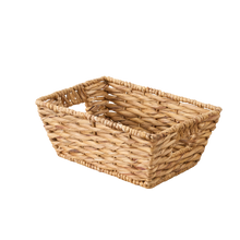 Load image into Gallery viewer, Ludmilla Round Tall Water Hyacinth Woven Wicker Laundry Hamper with Lid - For Clothes, Canvas, Toys and Book Storage with Removable Liner - 15" x 15" x 20" - Natural Brown