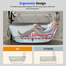 Load image into Gallery viewer, 67'' Freestanding Bathtub Resin Stone Soaking Bathtub Solid Surface Modern Tubs with Overflow and Pop-up Drain