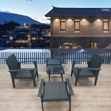 Load image into Gallery viewer, Patio Furniture Outdoor Chair And Ottoman 5 Pieces Rattan Seating Group with Cushions