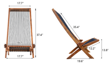 Load image into Gallery viewer, folding roping wood chair