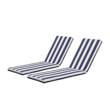 Load image into Gallery viewer, 2PCS Set Outdoor Lounge Chair Cushion Replacement Patio Funiture Seat Cushion Chaise Lounge Cushion-Navy Blue