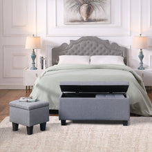Load image into Gallery viewer, [VIDEO] Large Storage Ottoman Bench Set, 3 in 1 Combination Ottoman, Tufted Ottoman Linen Bench for Living Room, Entryway, Hallway, Bedroom Support 250lbs