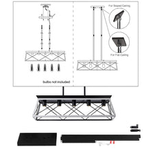 Load image into Gallery viewer, (Same as W134065438/L1001) 32" Black White Industrial 5-Light Pendant Chandelier, Modern Metal Cage Design, Adjustable Hanging Light for Dining Room, Kitchen, Living Room (No Bulbs)