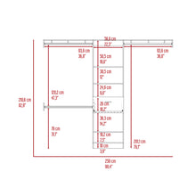 Load image into Gallery viewer, Calveston 1-Drawer 4-Shelf Closet System Dark Walnut