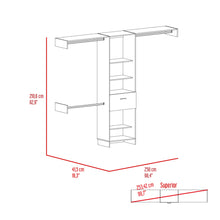 Load image into Gallery viewer, Calveston 1-Drawer 4-Shelf Closet System Dark Walnut
