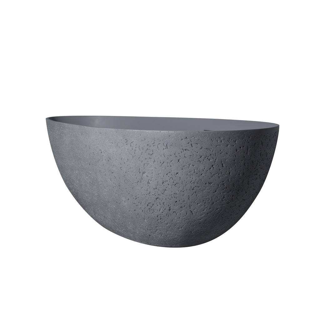 65 inch freestanding solid surface soaking bathtub for bathroom