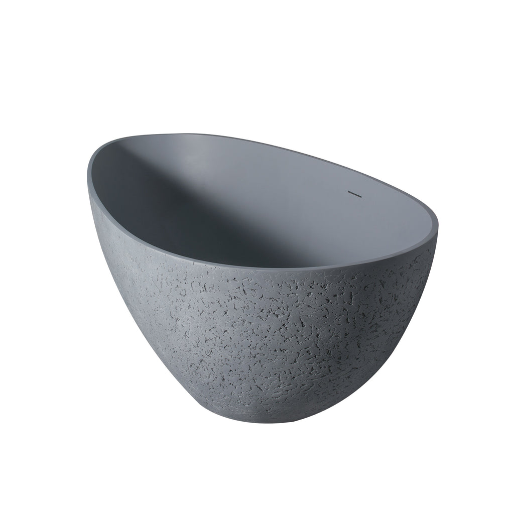 65 inch freestanding solid surface soaking bathtub for bathroom