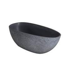 Load image into Gallery viewer, 65 inch freestanding solid surface soaking bathtub for bathroom