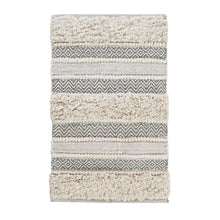 Load image into Gallery viewer, Woven Texture Stripe Bath Rug Grey 20x32"