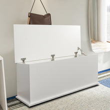 Load image into Gallery viewer, Storage Chest Trunk, Lift Top Wood Box for Entryway Bench Organizer Home Furniture, White