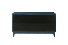 Load image into Gallery viewer, Handcrafted Premium Grain Panels,Rattan Sideboard Buffer Cabinet,Accent Storage Cabinet With 4 Rattan Doors, Modern Storage Cupboard Console Table with Adjustable Shelves for Living Room ,BLUE