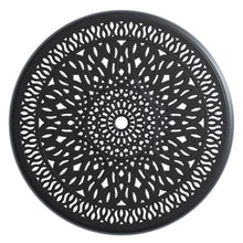 Load image into Gallery viewer, Ø35.43-inch Cast Aluminum Patio Dining Table With Black Frame and Umbrella Hole (same sku: W171084475,W1710P497717)