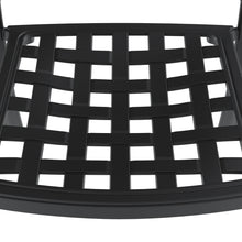 Load image into Gallery viewer, Cast Aluminum Patio Dining Chair 2PCS With Black Frame and Blue Cushions (same sku: W171091759)