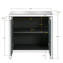 Load image into Gallery viewer, Storage Cabinet with Mirror Trim and M Shape Design Spliced Combination For Living Room, Dining Room, Entryway, Kitchen