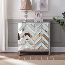 Load image into Gallery viewer, Storage Cabinet with Mirror Trim and M Shape Design Spliced Combination For Living Room, Dining Room, Entryway, Kitchen