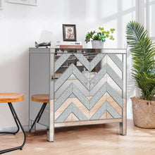 Load image into Gallery viewer, Storage Cabinet with Mirror Trim and M Shape Design Spliced Combination For Living Room, Dining Room, Entryway, Kitchen