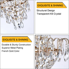 Load image into Gallery viewer, Gold Crystal Chandeliers,Large Contemporary Luxury Ceiling Lighting for Living Room Dining Room Bedroom Hallway