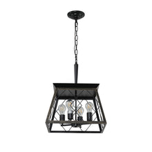 Load image into Gallery viewer, Farmhouse Chandelier 4-Light Vintage Antique Chandeliers Light Fixture For Kitchen Dining Room Living Room Golden Black(No Bulbs)NEW SKU:W1340P206637