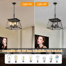 Load image into Gallery viewer, Farmhouse Chandelier 4-Light Vintage Antique Chandeliers Light Fixture For Kitchen Dining Room Living Room Golden Black(No Bulbs)NEW SKU:W1340P206637
